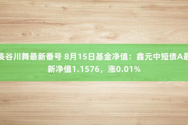 長谷川舞最新番号 8月15日基金净值：鑫元中短债A最新净值1.1576，涨0.01%