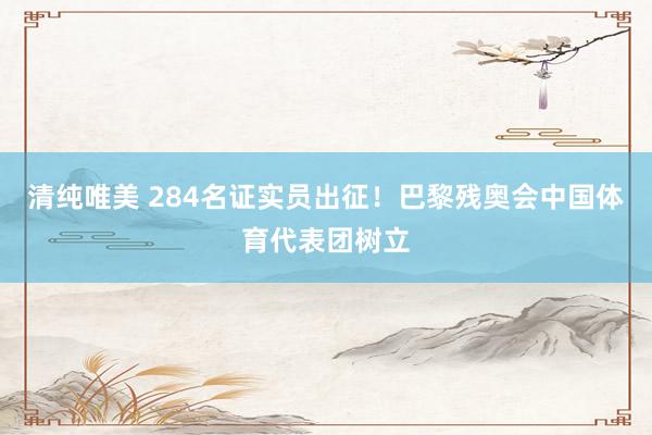 清纯唯美 284名证实员出征！巴黎残奥会中国体育代表团树立