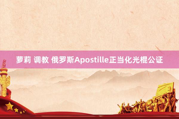 萝莉 调教 俄罗斯Apostille正当化光棍公证