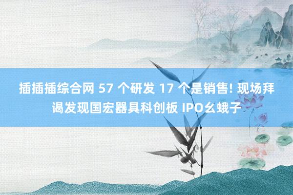 插插插综合网 57 个研发 17 个是销售! 现场拜谒发现国宏器具科创板 IPO幺蛾子