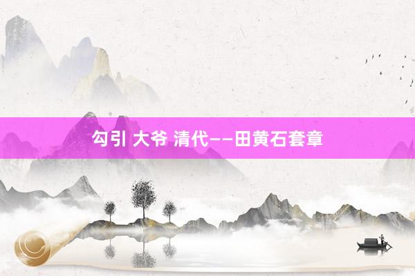 勾引 大爷 清代——田黄石套章